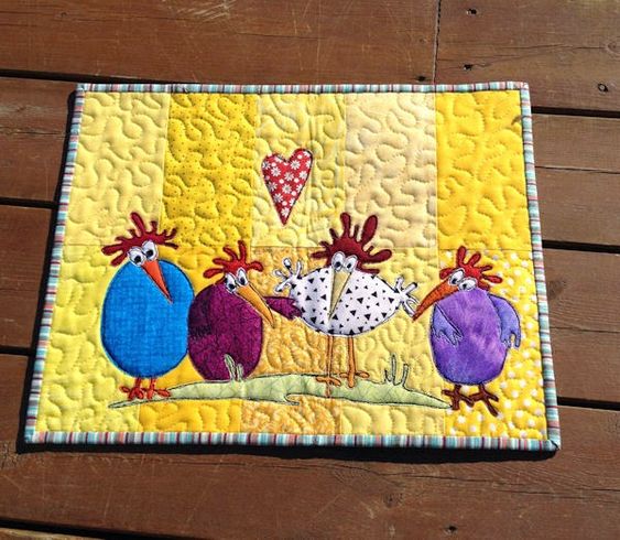 Chicken CLA21112389 Quilted Placemats 广告素材