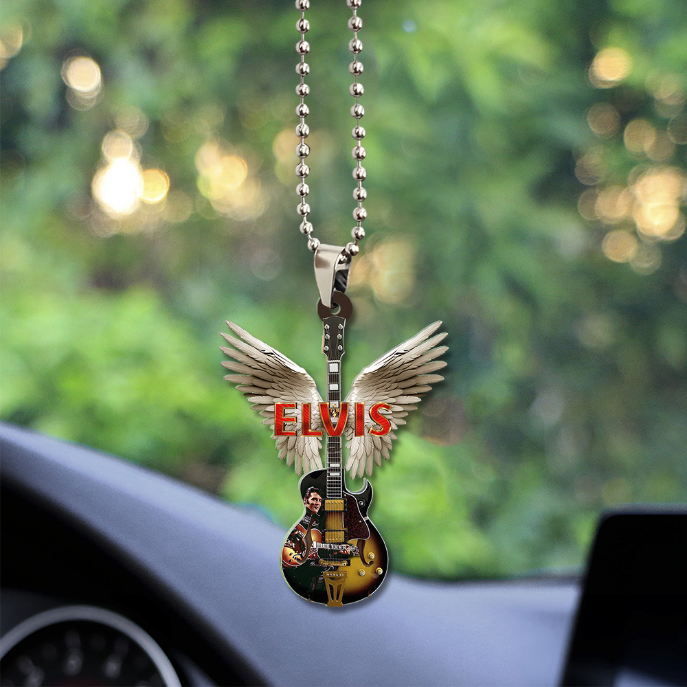 Elvis Presley Custom Shape 2-sided Acrylic Car Ornament – TANTN 7543 广告素材