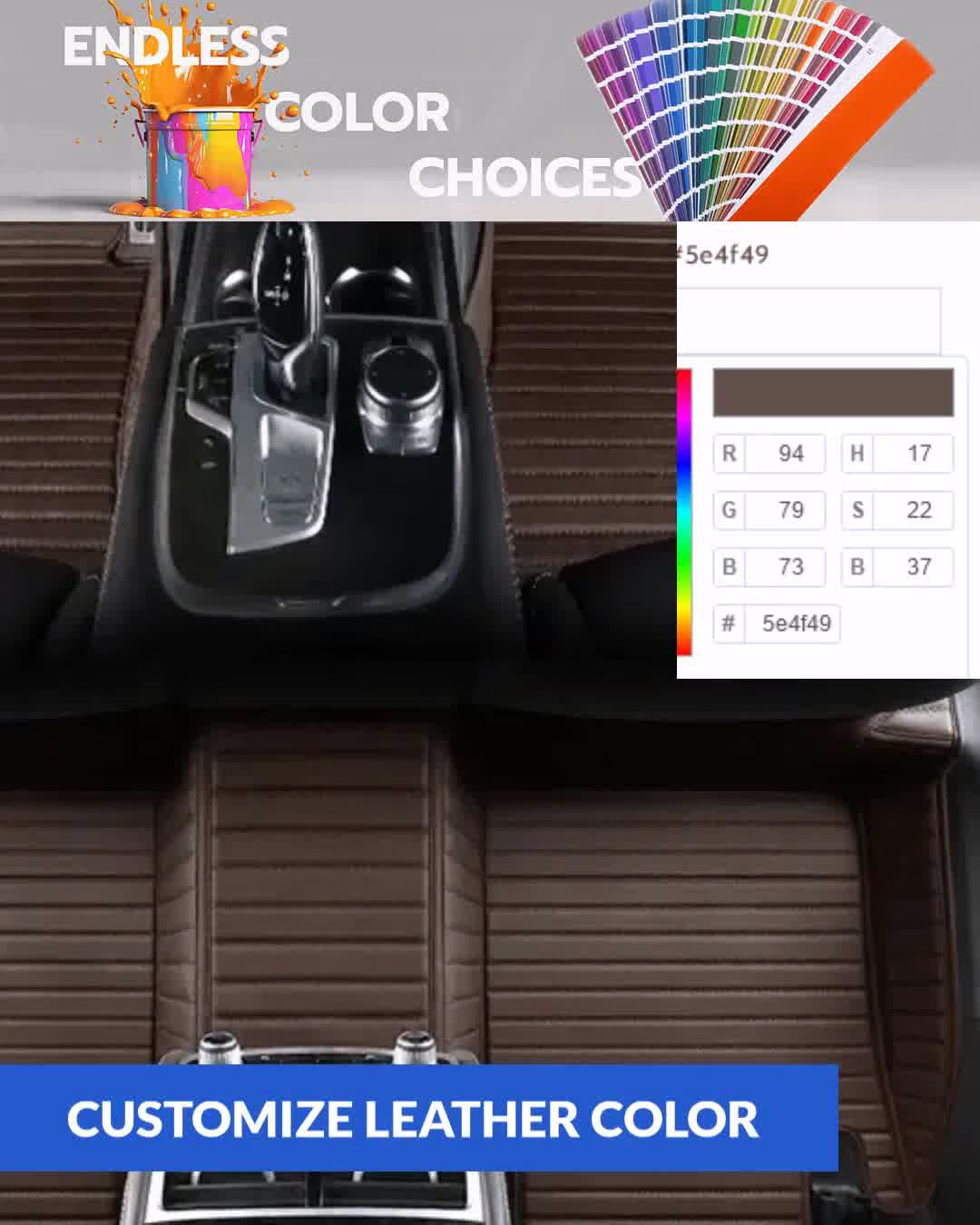 Liftmobil™ Custom Fit Luxury Leather Floor Mats 广告素材