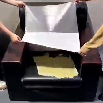 🔥Self-Adhesive Leather Refinisher Cuttable Sofa Repair 广告素材