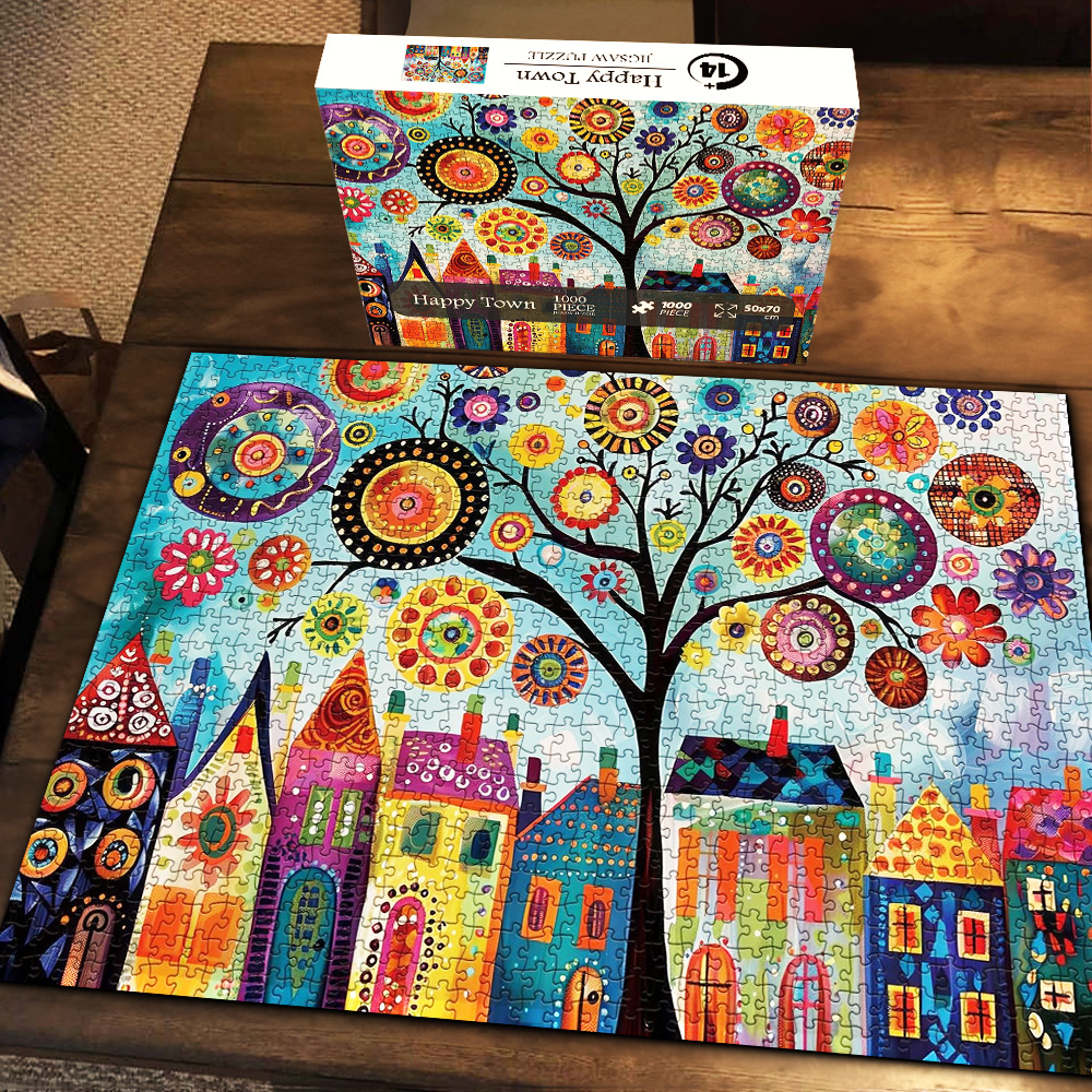 Happy Town Jigsaw Puzzle 1000 Pieces 广告素材