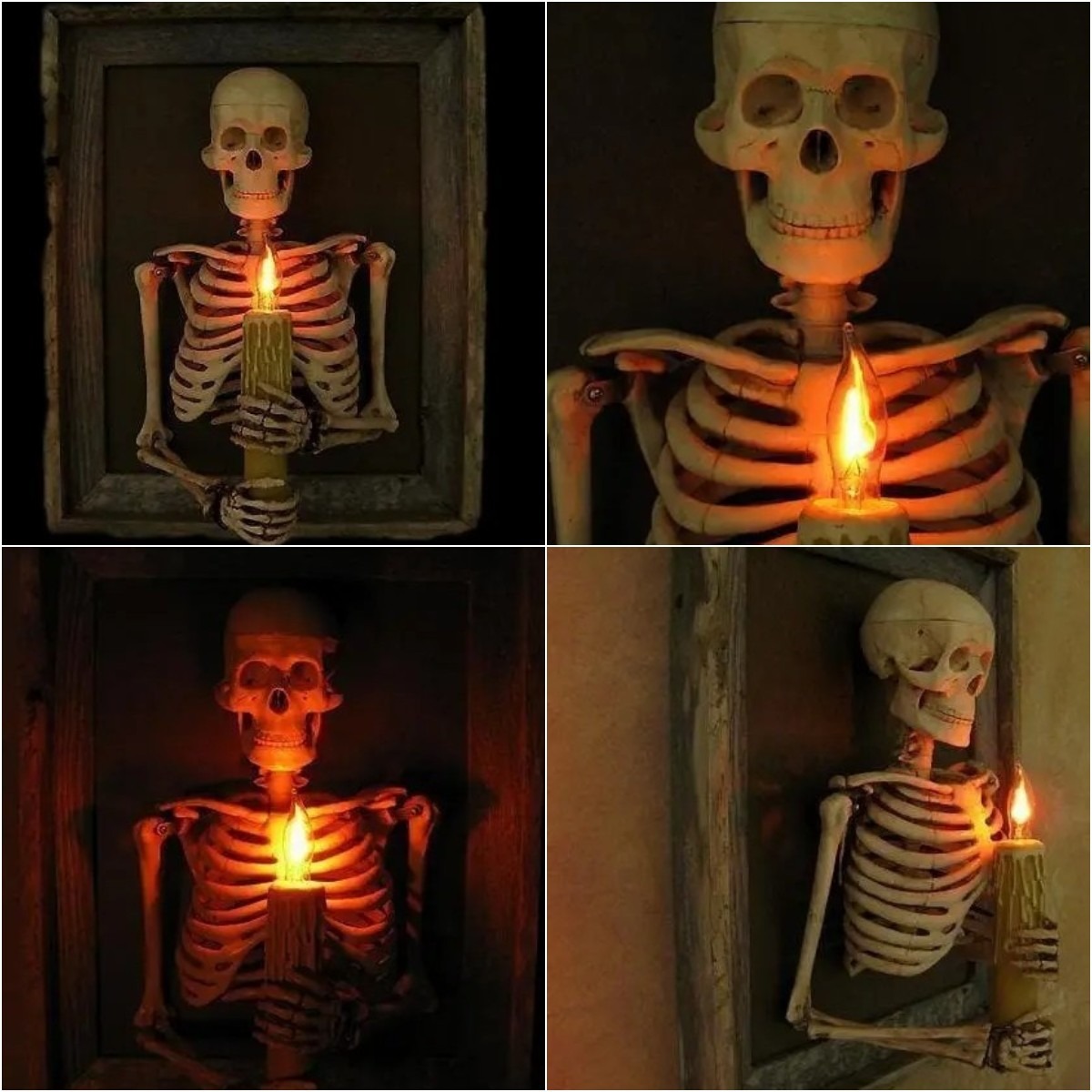☠️Haunted house skull halloween decoration 广告素材