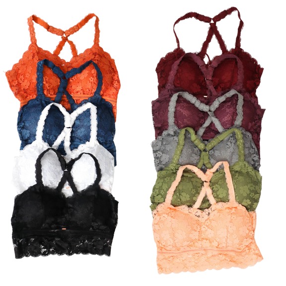 Romantic & Earthtone Bralette Collectio, Size 32-52 广告素材