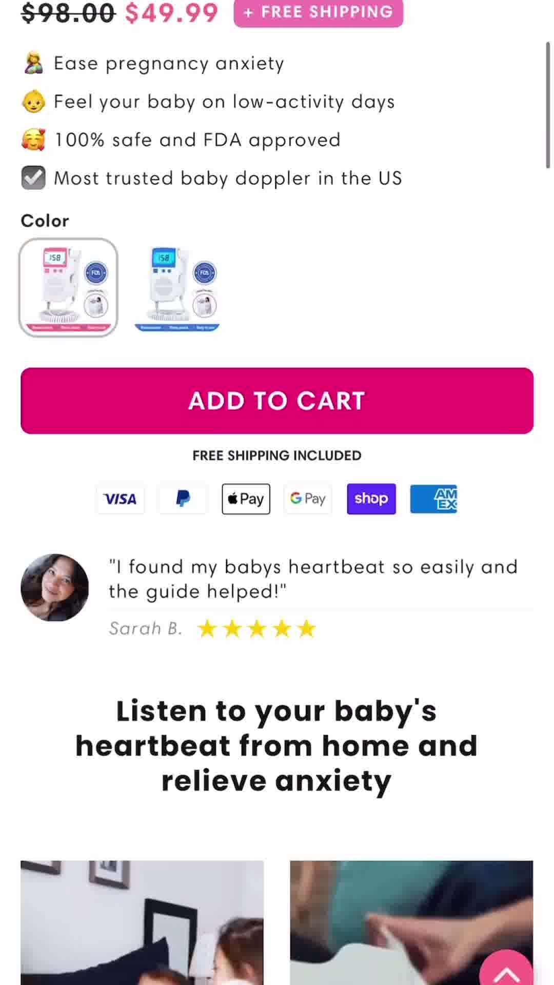 At-Home Fetal Doppler 广告素材
