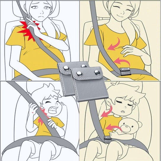 Car Seat Belt Adjuster for Kids and Adults (2 Pack) 广告素材