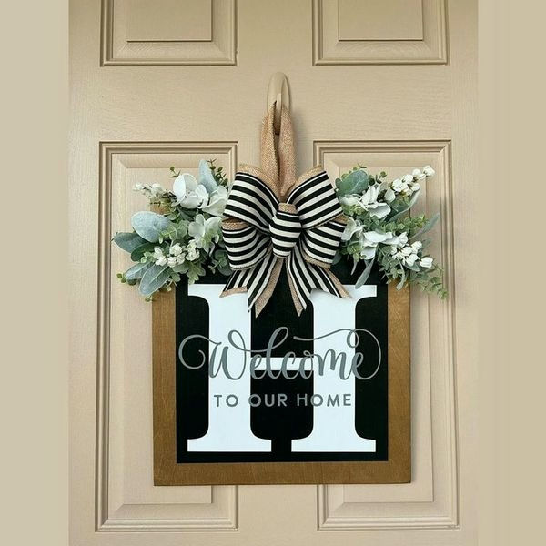🔥New Product Promotion 49% OFF🔥Welcome Front Door Wreath ad creative