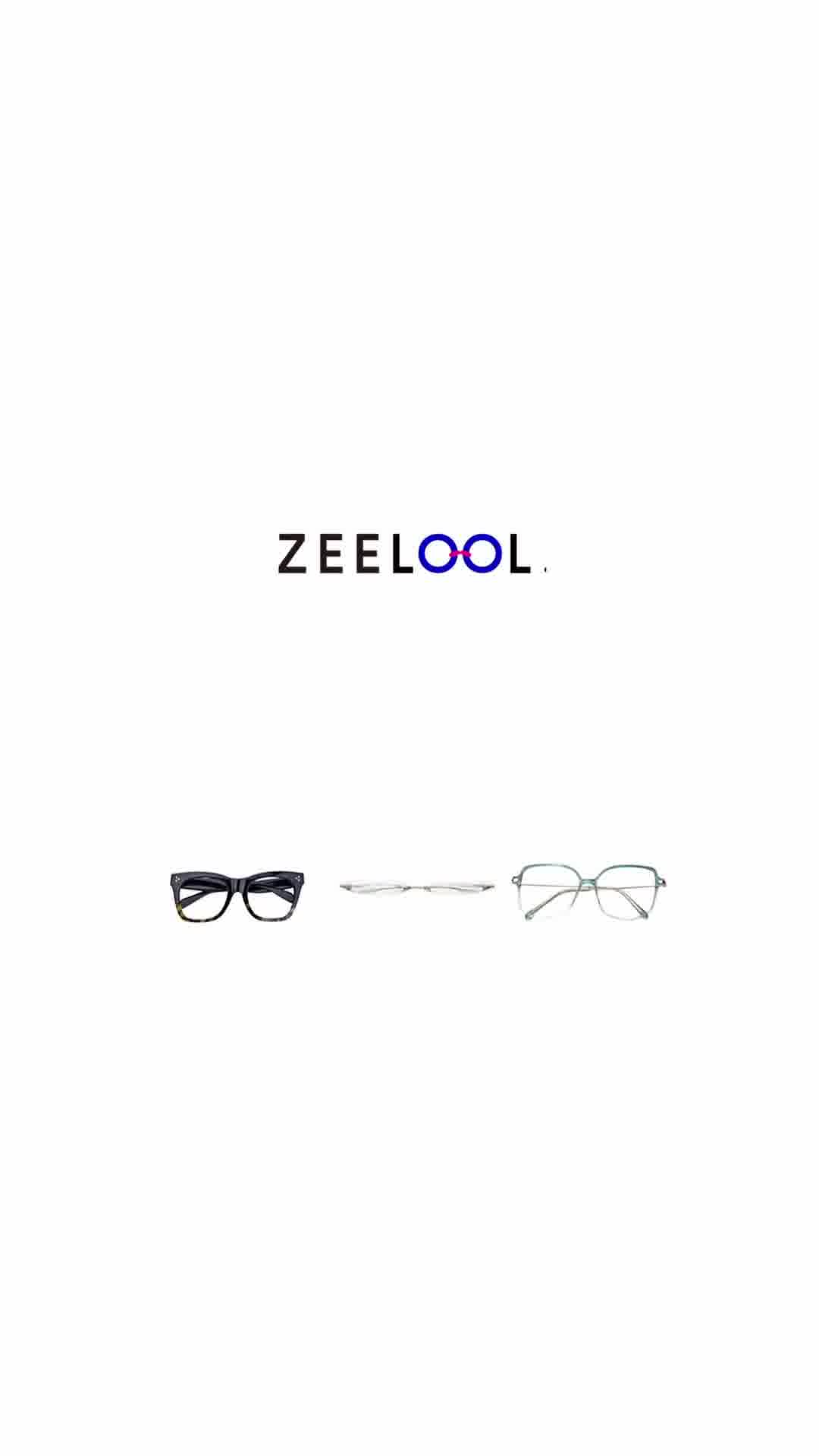 Rodz Square Purple Frame Glasses | Zeelool Optical ad creative