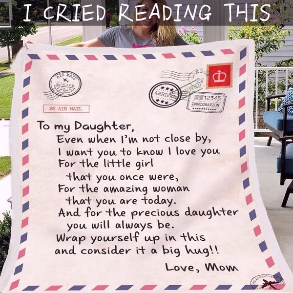 🎁Letter Blanket Gift- Sweet Words To My Daughter ad creative