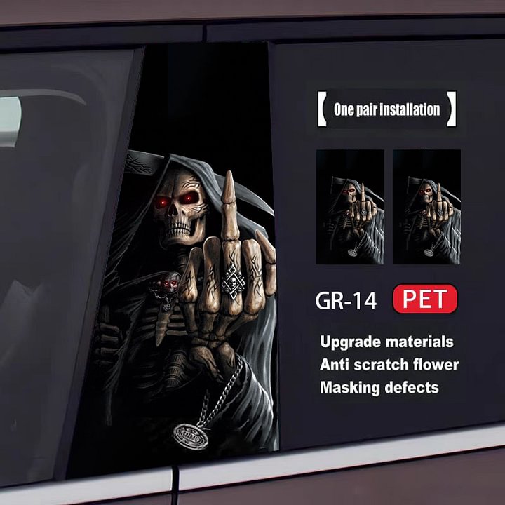 Skull Series Door Sticker(2pcs) ad creative