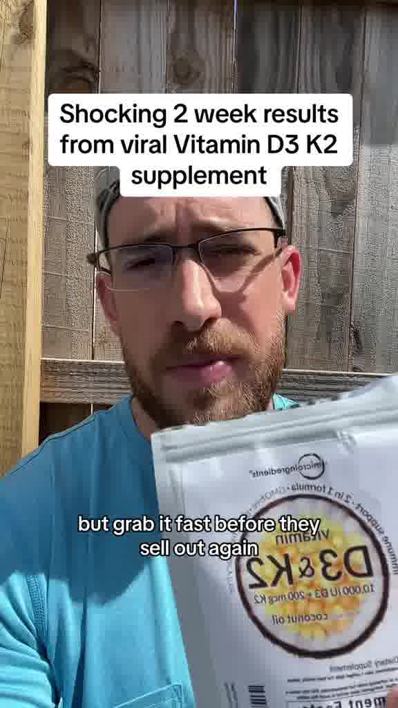 Vitamin D3 K2 Supplement Softgels 广告素材