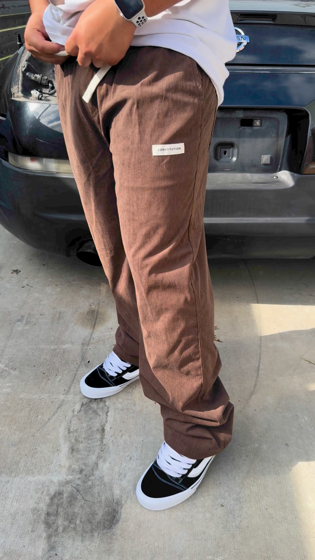 🔥Men's Loose-Fit Corduroy Casual Pants With Pockets In Solid Color,🔥 Breathable Straight-Leg Drawstring Trousers For Urban Streetwear And Outdoor Activities, Casual Style ad creative