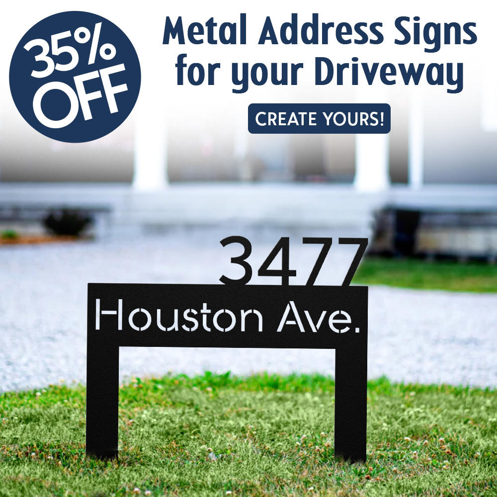 Classic Address Yard Sign – Country Metal Décor USA ad creative