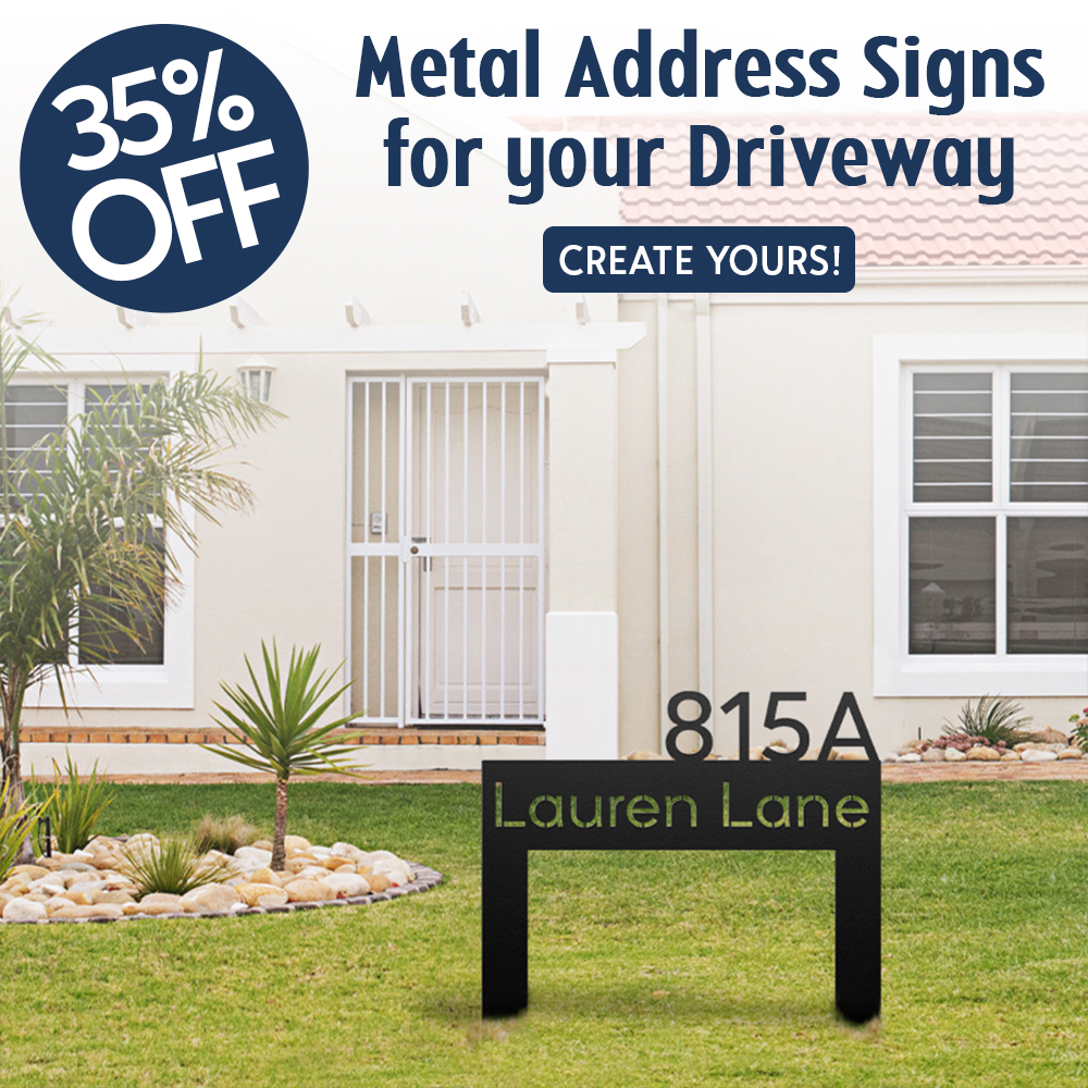 Classic Address Yard Sign – Country Metal Décor USA ad creative