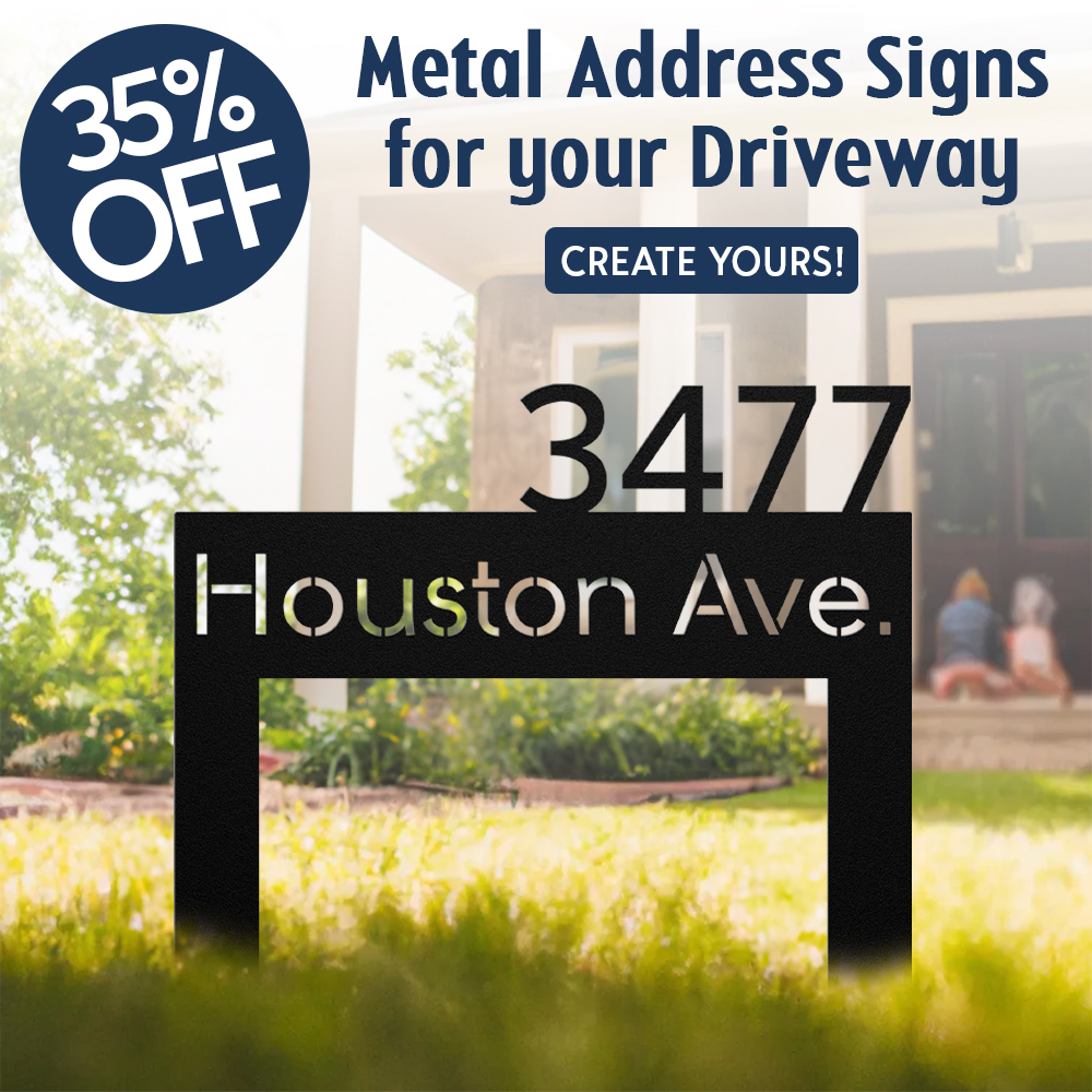 Classic Address Yard Sign – Country Metal Décor USA ad creative