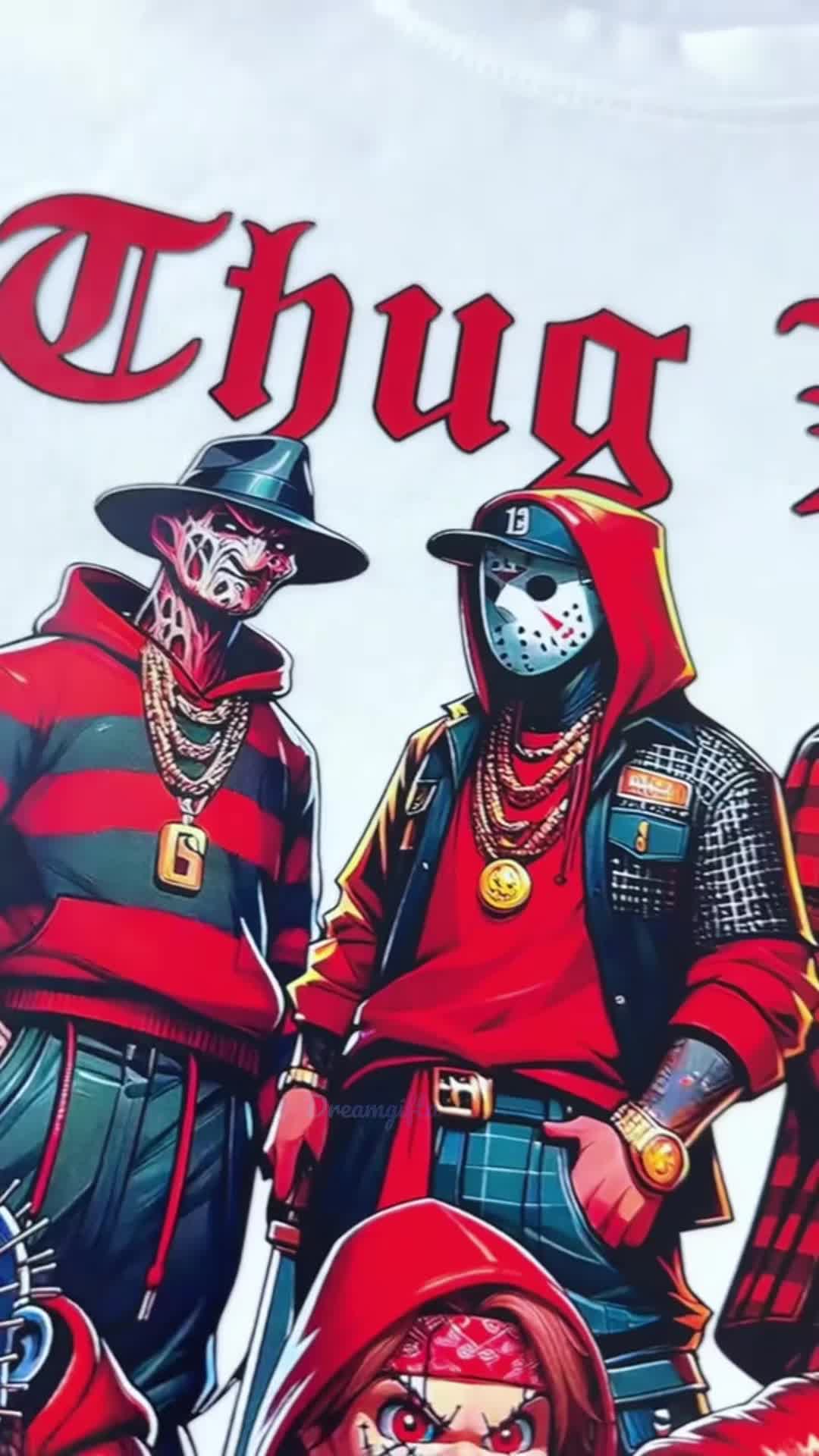 Halloween Thug Life Shirt 广告素材