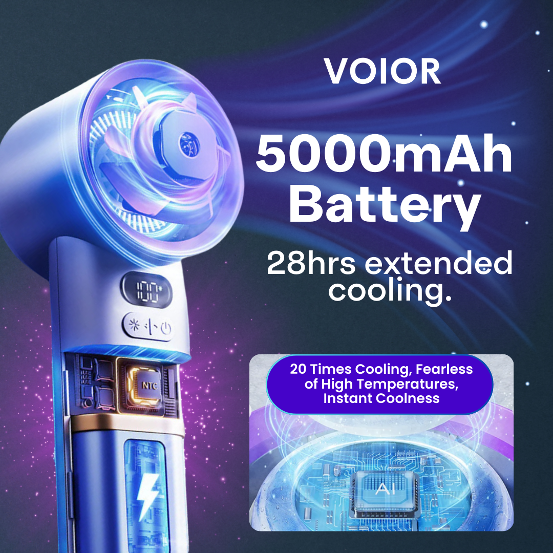 Voior™ TurboFrost Handheld Mini Fan 广告素材