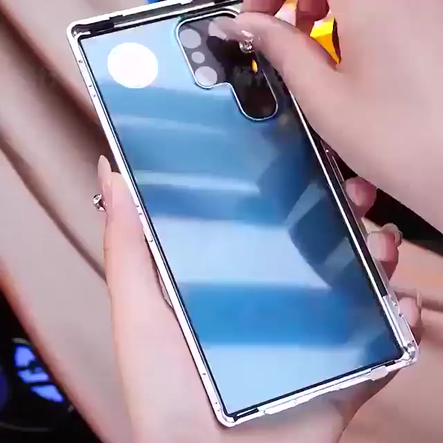 🔥 Magnetic Tempered Glass Double-sided Phone Case For Samsung 广告素材