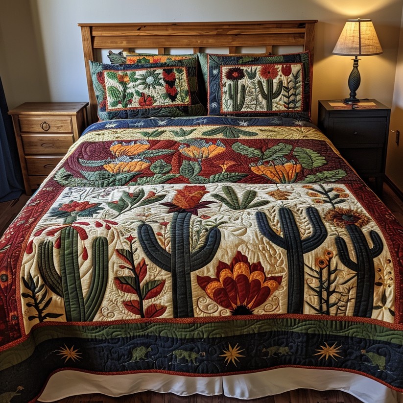 Cactus TAI040624089 Quilt Bedding Set 广告素材