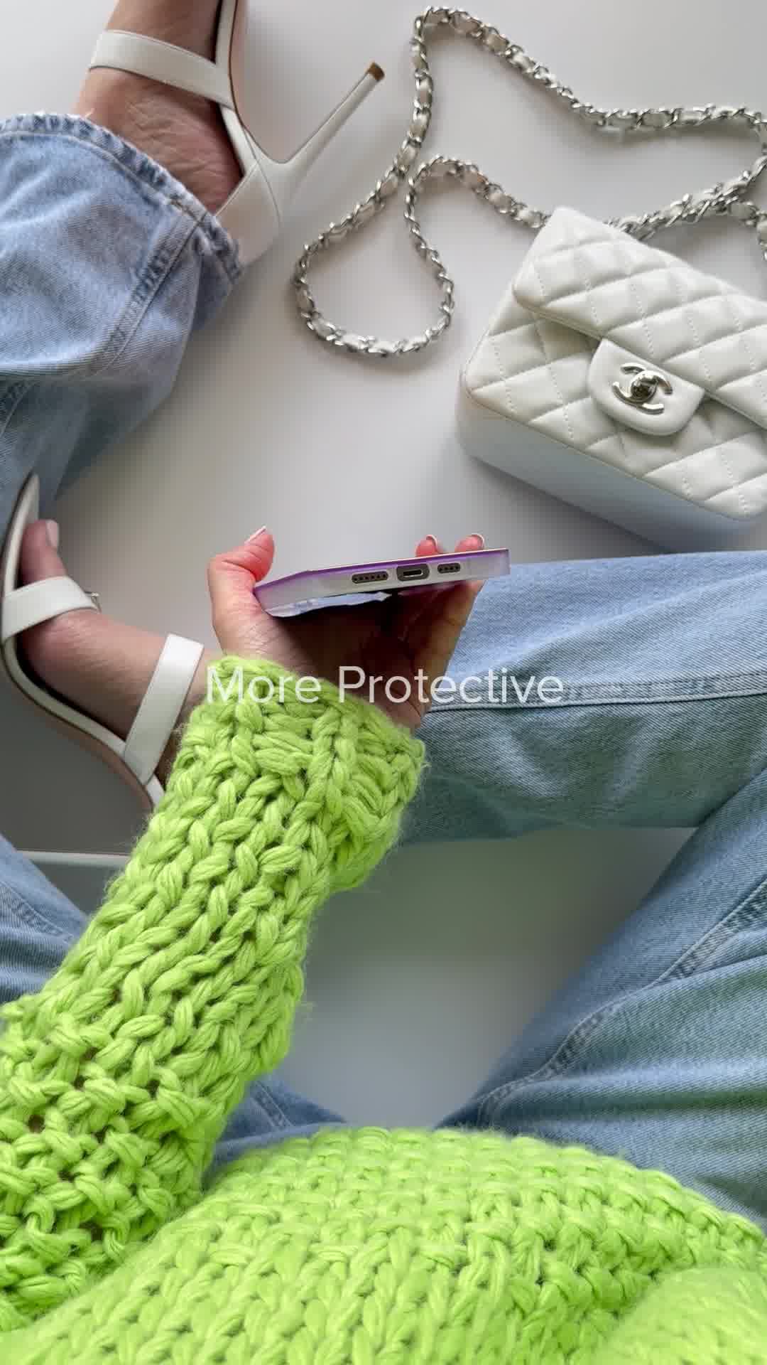 SQUARE® Pink Iridescent Satin iPhone Case 广告素材