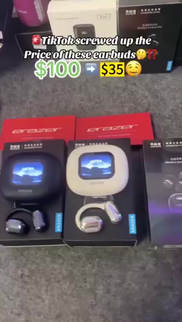 True Powerful Bluetooth 5.4 Open Ear Earbuds, IPX5 Waterproof 广告素材