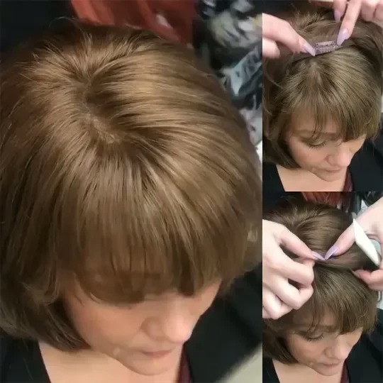 🔥Breathable and natural hair toppers for women with thinning hair 广告素材