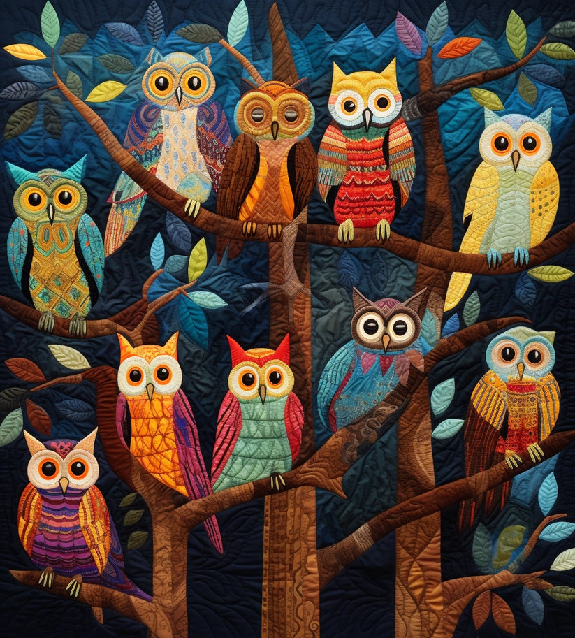 Owls BL9112387 Quilt Blanket 广告素材