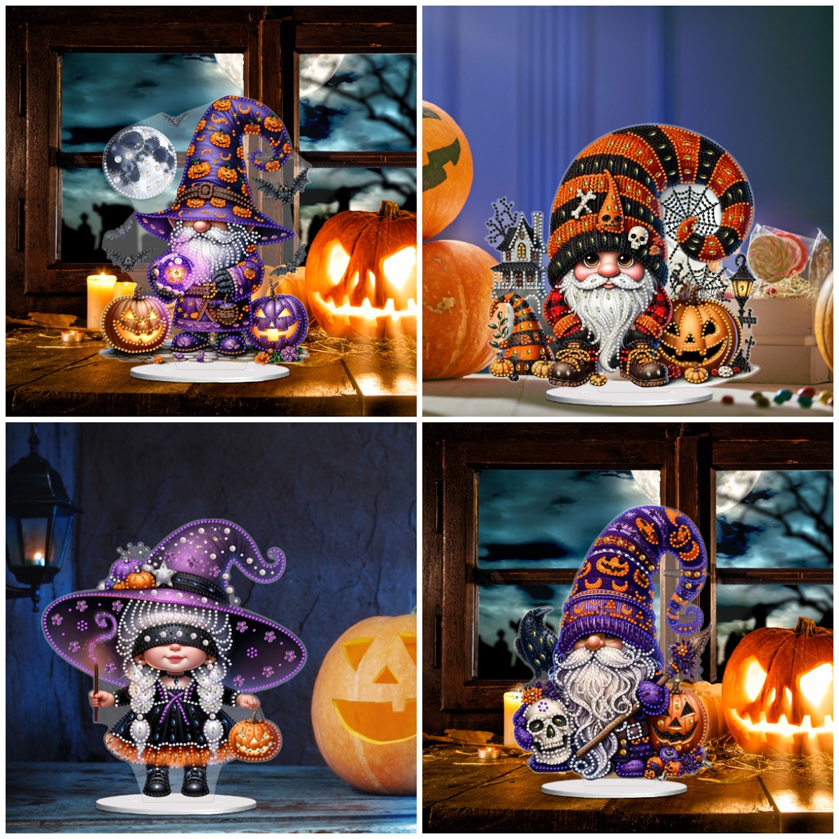 DIY Diamond Painting Decor Acrylic Desk Ornament - Halloween Goblin ad creative