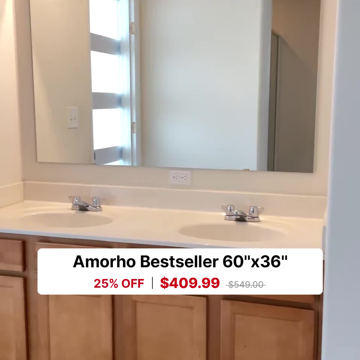 LED Mirror Large Sized with Front & Backlit ad creative