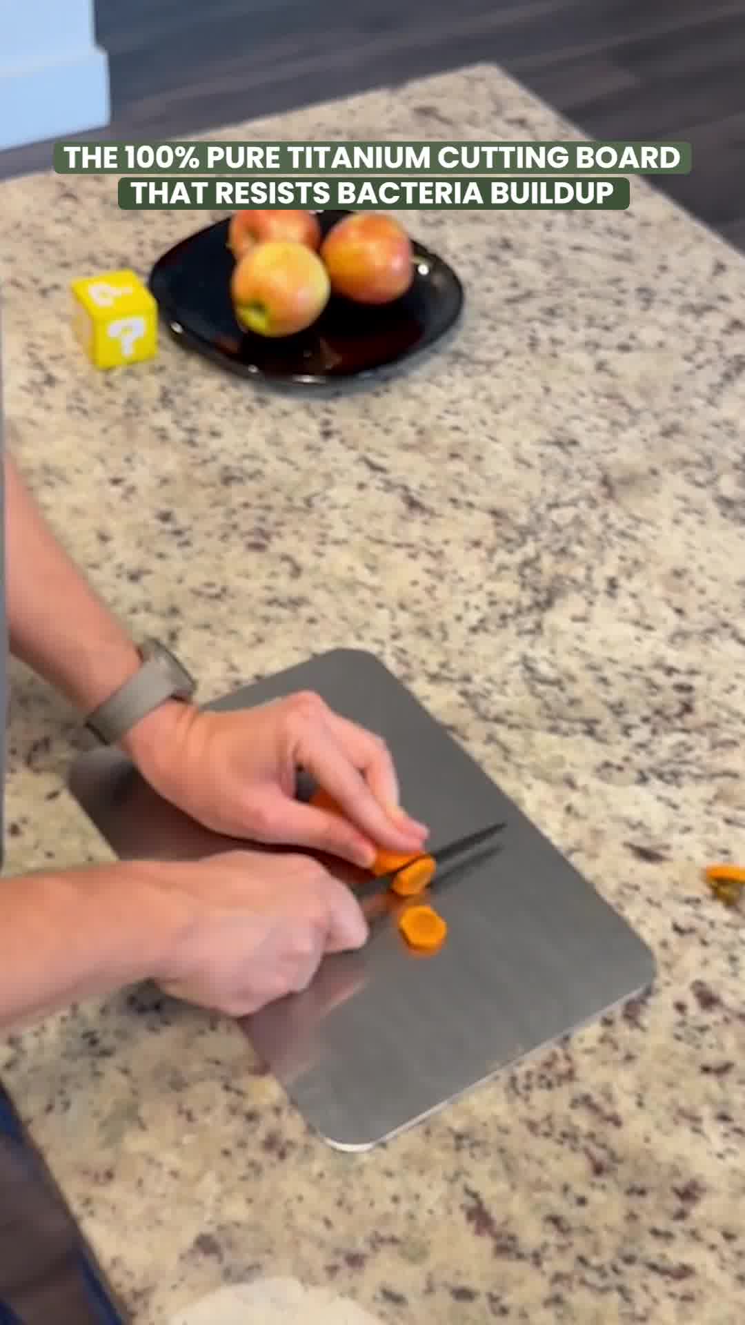 Puretitanware™ 100 Pure Titanium Cutting Board ad creative