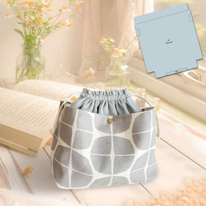 Single-Shoulder Drawstring Bag Sewing Template - With Instructions ad creative