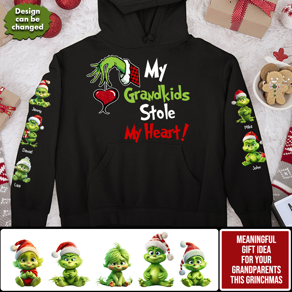 Grandma Hooded Sweatshirt, Personalized Green Monster Shirt ad creative