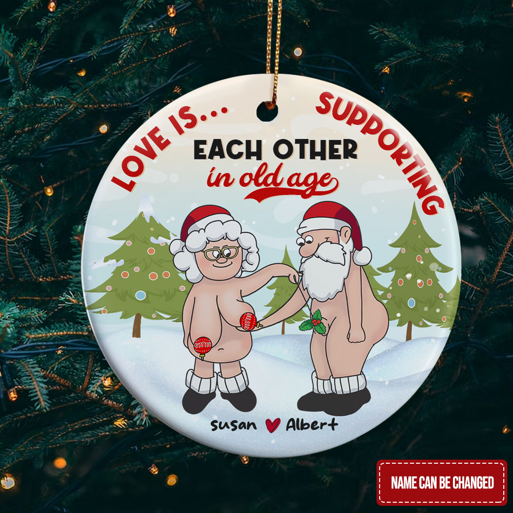 Personalized Gifts For Couple Ceramic Ornament Funny Old Couple 01nahn011122 ad creative