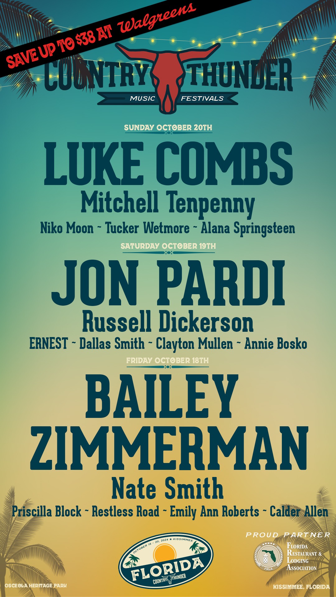 Country Thunder Music Festivals ad creative