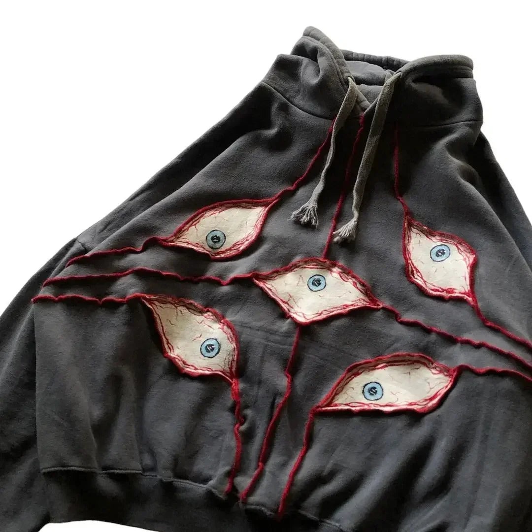 Glaring Gaze Patchwork Hoodie ad creative