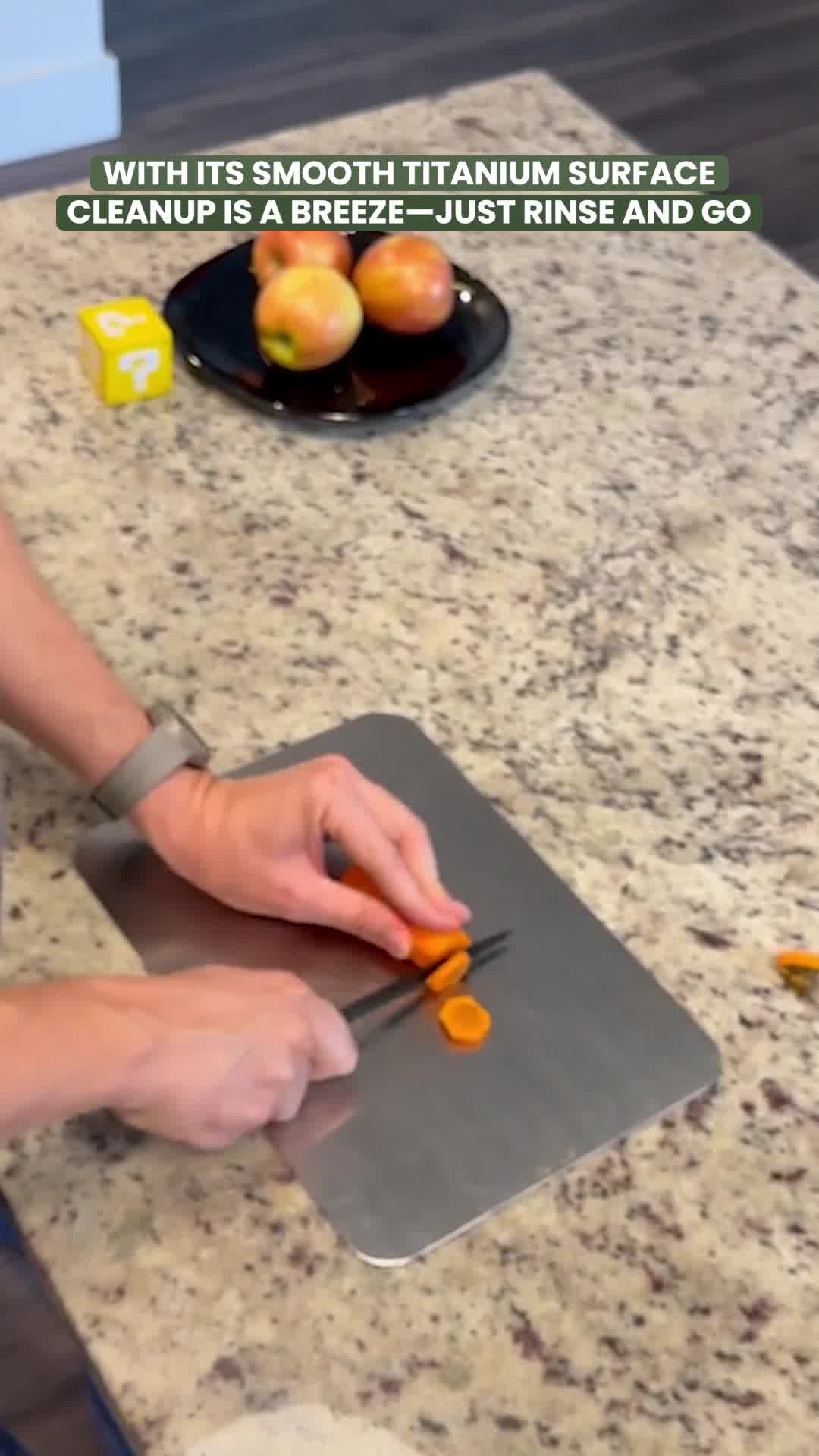 Puretitanware™ 100 Pure Titanium Cutting Board ad creative