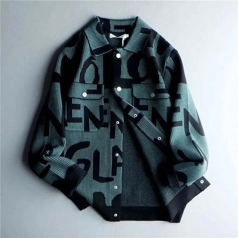 Azure Vintage Knitted Jacket 广告素材