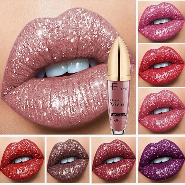 Diamond Lip Gloss Matte To Glitter Liquid Lipstick Waterproof 广告素材