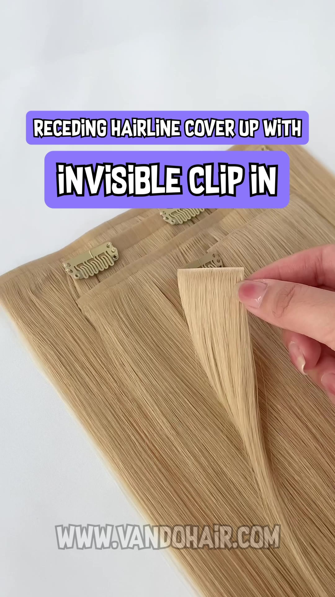 Invisible Clip In Extensions ad creative