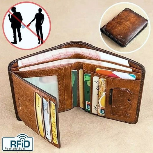 🔥HOT SALE-49% OFF-🔒RFID🔒Genuine Leather Wallet for Men💰 广告素材