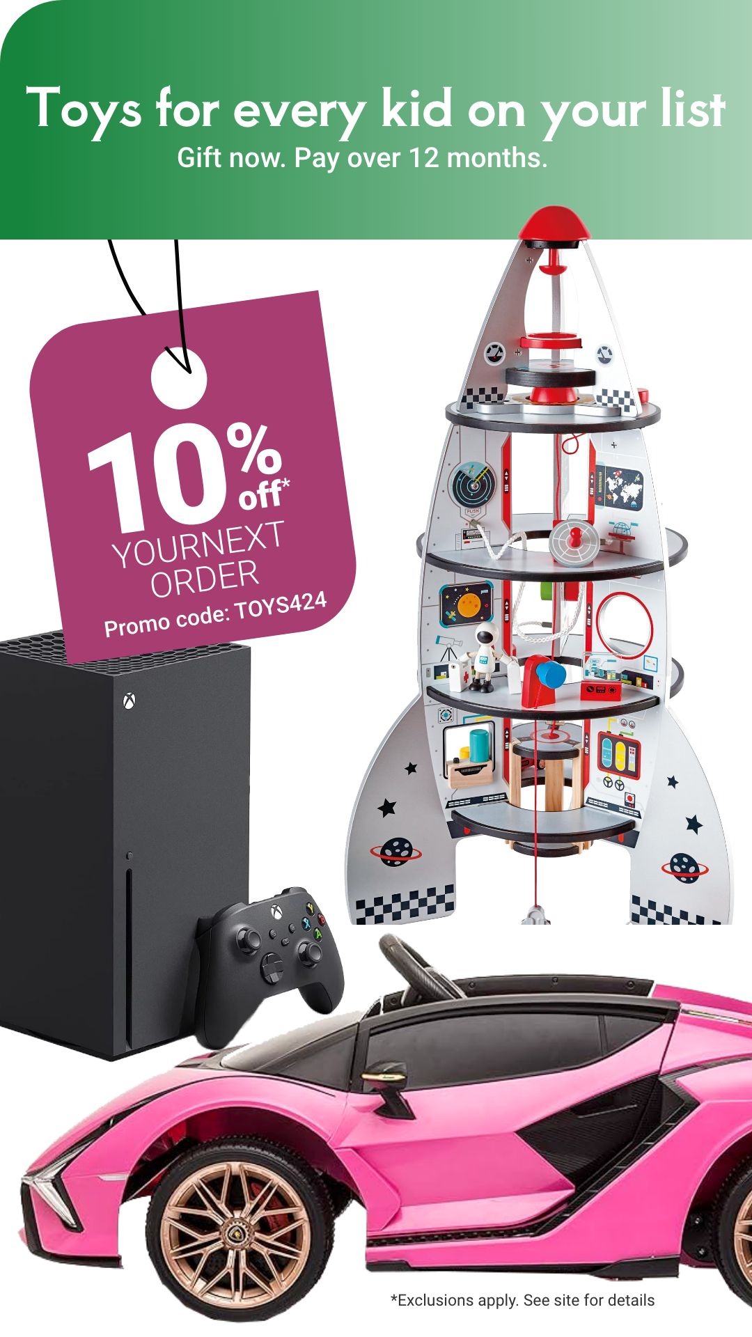 Buy now, pay over time 广告素材