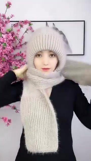 🎄EARLY CHRISTMAS SALE🎄 - Winter Versatile Knitted Hooded Scarf for Women ad creative