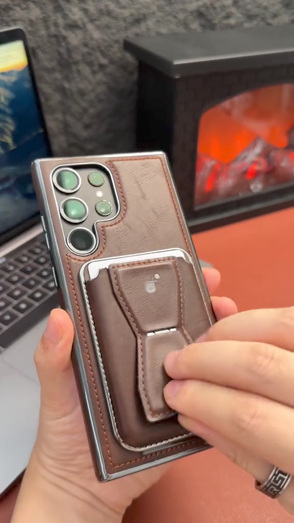New Model Suitable For Samsung S23/24 Series Leather Full-cover Anti-fall Mobile Phone Case 广告素材