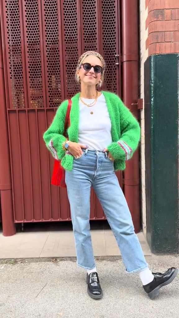 Green Ribbon Cardigan ad creative