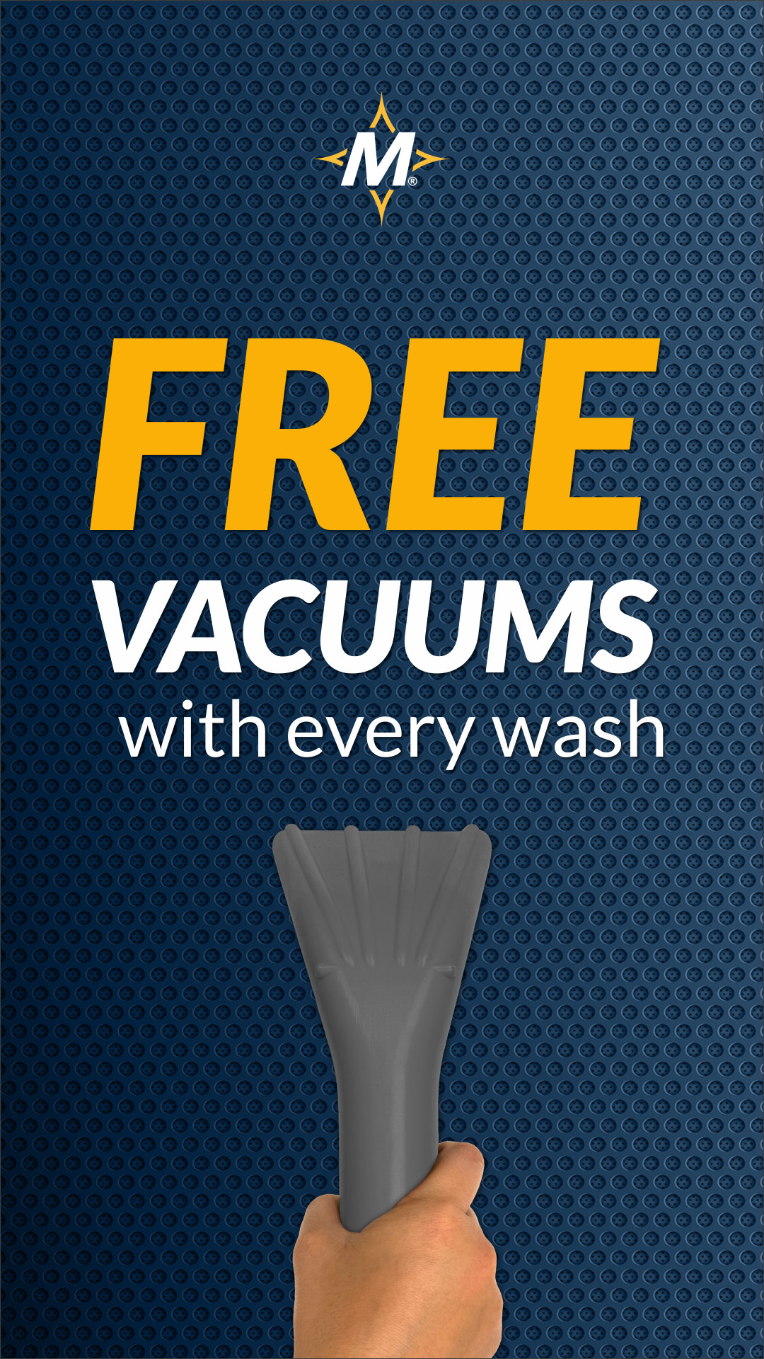 Free Vacuum with Every Wash ad creative